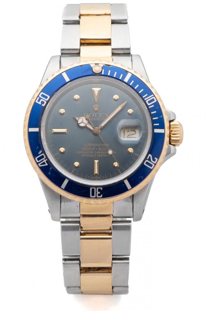 ROLEX, REF. 16803, SUBMARINER, « GREY NIPPLE DIAL », STEEL AND GOLD