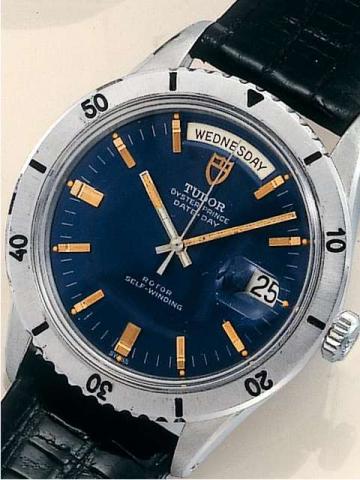 Tudor Oyster Prince, Date-Day, Rotor Self-winding, Ref. 7020/0, case made by Rolex, Geneva. Produced in the 1960's..Fine, center-seconds, self-winding, water-resistant to 100 meters, stainless steel gentleman's wristwatch with a stainless steel Rolex buck