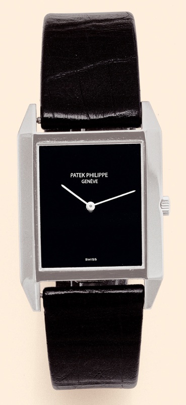 Patek Philippe & Co., Geneve, No. 1167879, case No. 2688878, Ref. 3572. Made circa 1970. Fine, thin, rectangular 18K white gold gentleman's wristwatch.