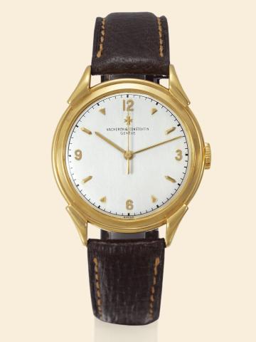 Ref. 4538 Yellow Gold Center Seconds.Vacheron & Constantin, Geneve.No. 515165, case No. 337829, Ref. 4538..Made in 1962..Fine and rare, large, center-seconds, 18K yellow gold gentleman's.wristwatch.