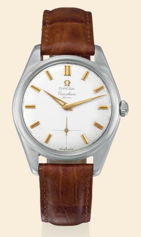 Ranchero.Omega, Ranchero, 30 mm, No. 17414409.Ref. CK 2990-1. Made circa 1959..Fine and rare, water-resistant, stainless steel gentleman`s.wristwatch..To be sold without reserve