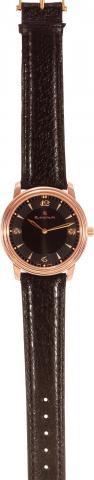 Pink Gold Series 2000.Blancpain, Series 2000, No. 26/300, Ref. 2021/.3630/55. Made in a limited series of 300 examples.circa 1996, sold on October 31,1997..Fine, thin, 18K pink gold wristwatch with an 18K pink gold.Blancpain buckle. Accompanied by box and