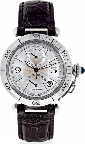 Pasha _ Two-Time Zone.Cartier, Pasha _ Two-Time Zone, Ref. 2388. Made in the late 1990