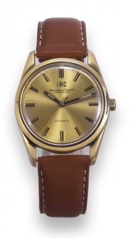 International Watch & Co..Schaffhausen, Automatic.movement No. 1855085.case No. 1788533, Ref. R817A. Made.in 1969..Fine, center seconds, water resistant, selfwinding.18K yellow gold wristwatch..To be sold without reserve