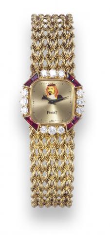 Diamond & Rubies.King Abdullah.Presentation.Piaget, No. 8104512, case No. 383990.Ref. 4920 E21. Made for presentation.by Crown Prince (now King) Abdullah of.Saudi Arabia in the 1990