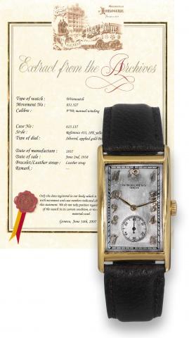Ref. 433, Yellow Gold Curved.Patek Philippe & Co., Gen