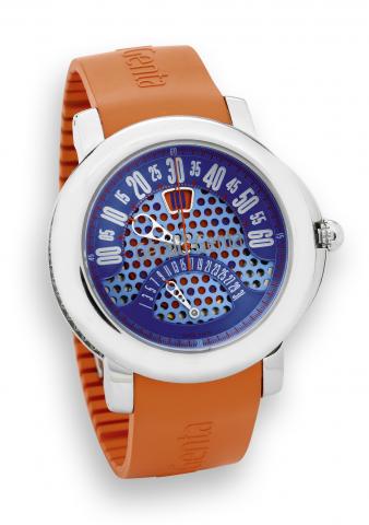 G_rald Genta Arena BiRetro.G_rald Genta, Arena BiRetro, case No. 116541.Ref. BSP.Y.10. Made circa 2005..Fine, center seconds, self-winding, water-resistant, jump hour.stainless steel wristwatch with retrograde minutes, retrograde.date and a stainless stee