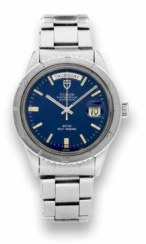 Tudor Steel Ref. 7020 Date _ Day.Tudor Oyster Prince, Date-Day, Rotor Self-winding, Ref..7020/0, case made by Rolex, Geneva. Made in the 1960's..Fine, center seconds, self-winding, water-resistant to 100.m, stainless steel wristwatch with a stainless stee