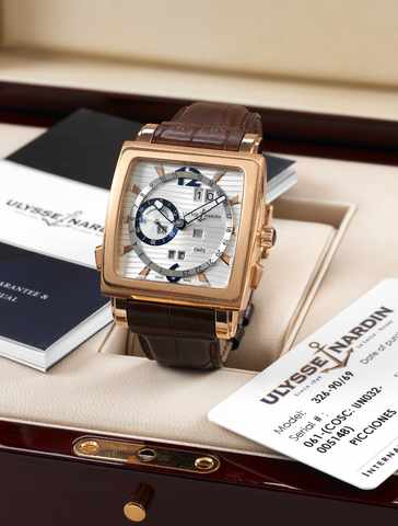 Ulysse Nardin pink Gold Perpetual.Calendar - GMT.Ulysse Nardin, Locle & Gen