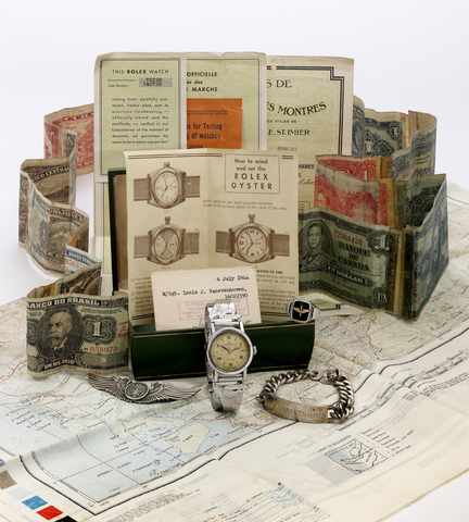 Rolex Ref. 3548 Empire - Personal Watch of R.J. Vanevenhoven, World War II Pilot.Rolex, Oyster Perpetual Chronometer _ Empire, No. 95233, case No. 142728, Ref. 3548. Made in 1941..Fine and very rare, center seconds, self-winding, water-resistant, stainles