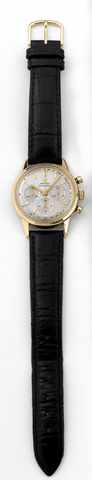 Omega Seamaster _ Cal. 321.Omega, Seamaster, No. 20526056, Ref. 105.005-65. Made in the late 1960s..Fine, water-resistant, gold-plated and stainless steel wristwatch with round button chronograph, registers.and tachometer..To be sold without reserve