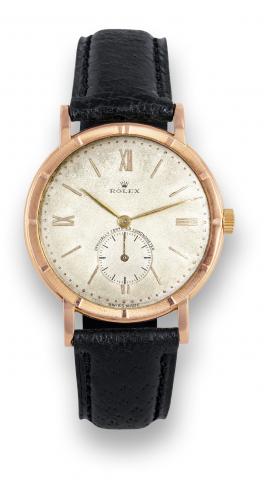 Rolex, Ref. 4325.Metropolitan.Rolex, Officially Certified Chronometer.No. 180, Ref. 4325. Made.circa 1955..Fine and rare 18K pink gold chronometer.wristwatch..To be sold without reserve