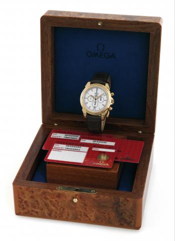 Omega Deville - Co-Axial Escapement.Chronometer, Enamel Dial.Omega, DeVille - Co-Axial Escapement, Chronometer.Chronograph Automatic, No. 002/333, Ref. 46432032..Made in a limited edition of 333 pieces in 2003..Very fine, large, self-winding, water-resist