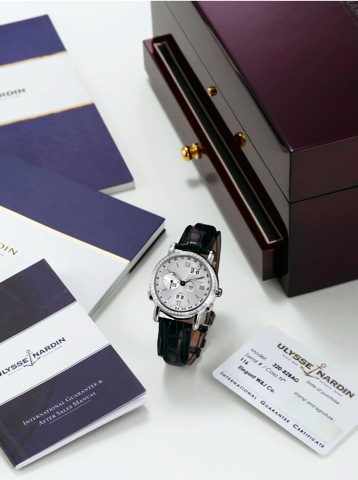 Ulysse Nardin White Gold and diamond Perpetual Calendar - GMT.Ulysse Nardin, Locle & Gen