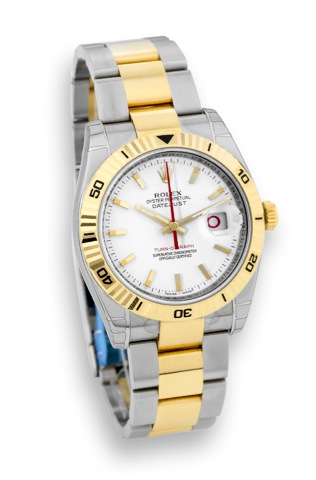Rolex Ref. 116263.Steel & Yellow Gold Turn-O-Gr aph.Rolex, Oyster Perpetual Datejust, Turn-O-Graph, Superlative.Chronometer, Officially Certified, case No. F660267.Ref. 116263. Sold on January 4. 2011..Fine, center seconds, self-winding, water-resistant s