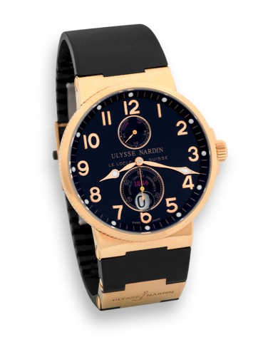 Ulysse Nardin - Yellow Gold.Marine Chronometer.Ulysse Nardin, Le Locle, Suisse, Marine Chronometer.Officially Certified, No. 041, Ref. 266-66. Made in 2003..Very fine, self-winding, water-resistant, 18K yellow gold.chronometer diver