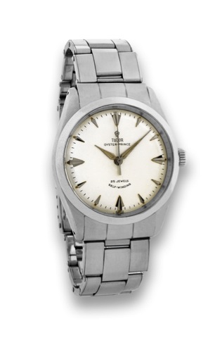 Tudor - Steel - Oyster-Prince.Tudor, Oyster-Prince, Self-Winding, case No. 493510.Ref. 7965. Made in the 1960's..Fine, center seconds, self-winding, water-resistant, stainless.steel wristwatch with a stainless steel Rolex Oyster bracelet.