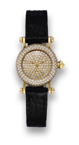 Cartier Diabolo.Cartier, Diabolo, case No. C 65104, Ref. 1471. Made.in the 1980's..Fine and elegant, water-resistant, 18K yellow gold and.diamonds lady