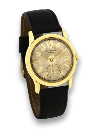 PATEK PHILIPPE - REF. 2449 - YELLOW GOLD.Patek Philippe & Cie, No. 938532, case No. 670634.ef. 2449. Production of this reference started in 1948..Very fine and rare, 18K yellow gold wristwatch.