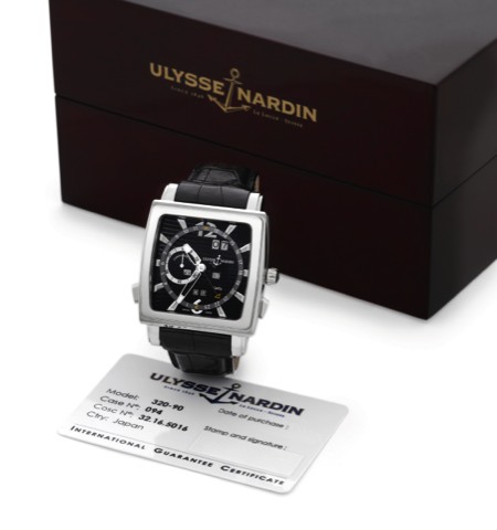 ULYSSE NARDIN REF. 320-90 PERPETUAL CALENDAR GMT 18K WHITE GOLD.Ulysse Nardin, Locle & Gen