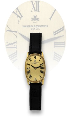 Vacheron & Constantin, Geneve, case No. 520104.Ref. 18220. Made in the 1980s..Fine, vertical oval, 18K yellow gold lady