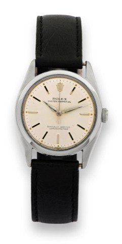 ROLEX REF. 4392 STEEL OYSTER.PERPETUAL.Rolex, Oyster Perpetual, case No..347210, Ref. 4392. Made in the 1940s..Fine, center seconds, self-winding, waterresistant.stainless steel wristwatch.