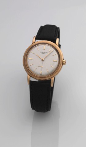 PATEK PHILIPPE REF. 3473 PINK GOLD.Patek Philippe & Cie, Genève, No. 1112499, case No. 2629737, Ref. 3473. Made circa 1964. Very fine and very rare, self-winding.water-resistant, 18K pink gold wristwatch.