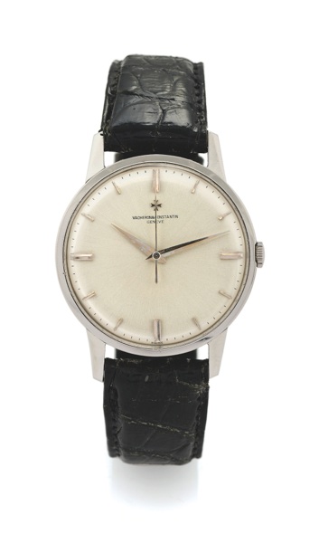 VACHERON CONSTANTIN STEEL OVERSIZE CENTER-SECONDS REF..6561.Vacheron & Constantin, Genève, No. 551512, case No. 382526, Ref. 6561. Made in.1962. Very fine and rare, center-seconds, stainless steel gentleman’s wristwatch.