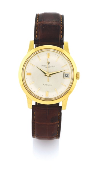VACHERON AUTOMATIC YELLOW GOLD.Vacheron & Constantin, Genève, Automatic, movement No. 582307, case No. 409596, Ref. 6378. Made in the 1960s..Very fine and rare, center-seconds, self-winding, water-resistant, 18K yellow gold wristwatch with date
