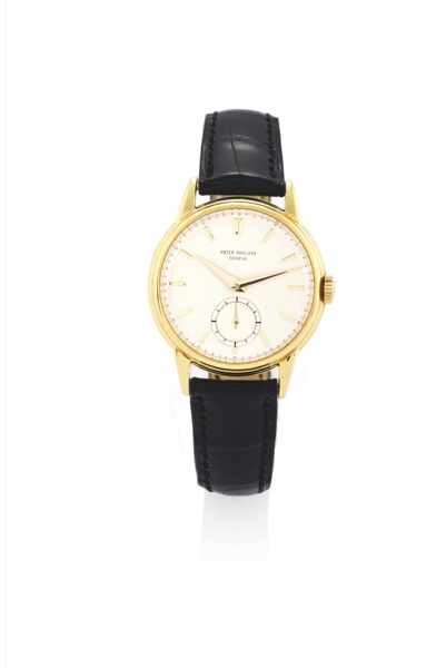 PATEK PHILIPPE REF 2510 OVERSIZE.Patek Philippe & Cie, Genève, No. 720535, case No. 674297, Ref. 2510. Production.of this reference started in 1951. Very fine and rare, unusual, oversized 18K yellow.gold gentleman’s wristwatch with an 18K yello
