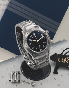 Breguet Ref. 3860 Type XX Reveil Steel. Breguet, “Transatlantique Type XX Automatique”, case No. 60078. Ref. 3860. Made circa 1998.. Fine and rare, center-seconds, self-winding, water-resistant. down to 100m., stainless steel wristwatch with alarm and dat