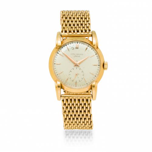 Patek Philippe. An 18K rose gold wristwatch and bracelet