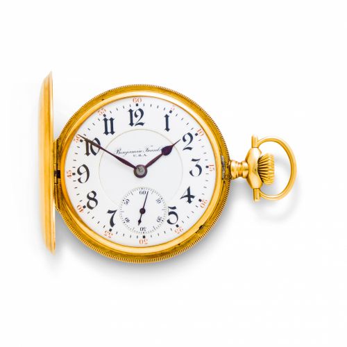 Illinois Watch Co. A fine and rare 14K gold hunter cased watch