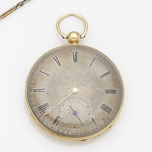 DuBois & Cie. A continental gold key wind open face pocket watch