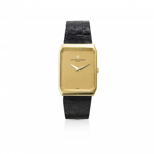 Vacheron & Constantin. A fine 18K gold rectangular wristwatch