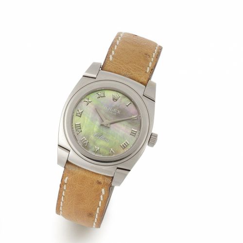 Rolex. A lady's 18ct white gold manual wind wristwatch