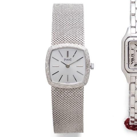 Piaget. An 18K white gold manual wind bracelet watch