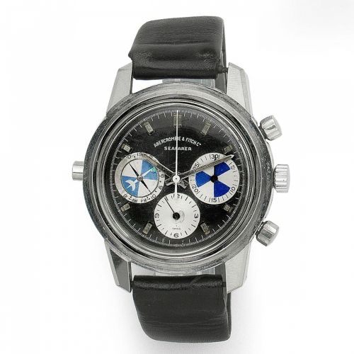 Heuer for Abercrombie & Fitch. A stainless steel manual wind chronograph wristwatch