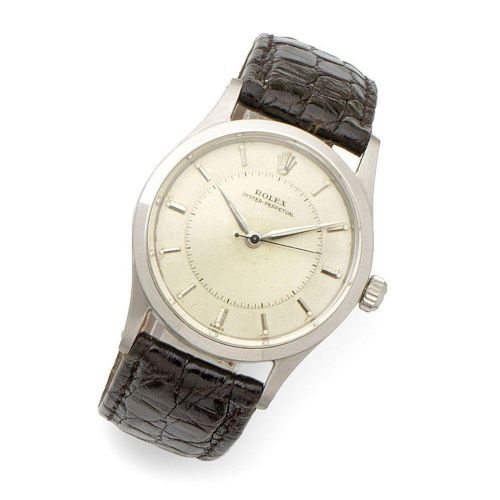 Rolex. A stainless steel automatic wristwatch