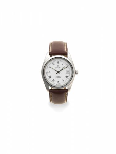 Zenith. A stainless steel automatic calendar wristwatch