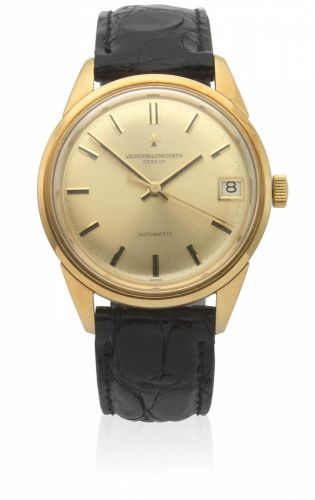 Vacheron & Constantin. An 18K gold automatic calendar wristwatch