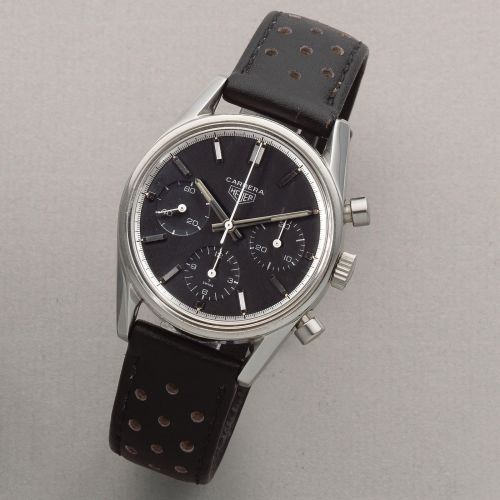 Heuer. A stainless steel manual wind chronograph wristwatch