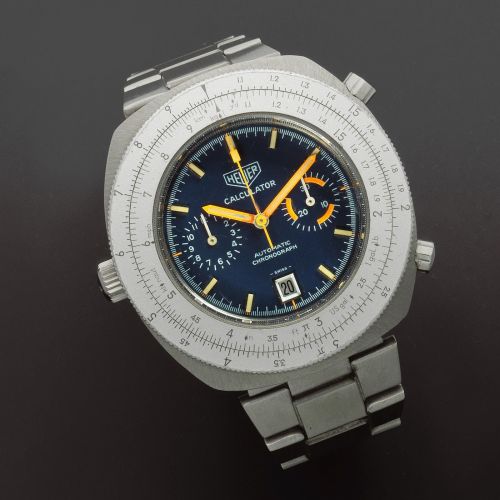Heuer. A stainless steel automatic chronograph bracelet watch