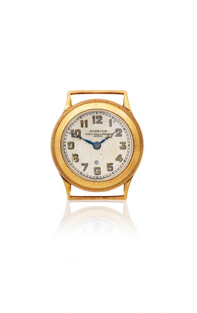 Harwood for Golay Fils & Stahl, Genève. A mid-size 14K gold automatic watch