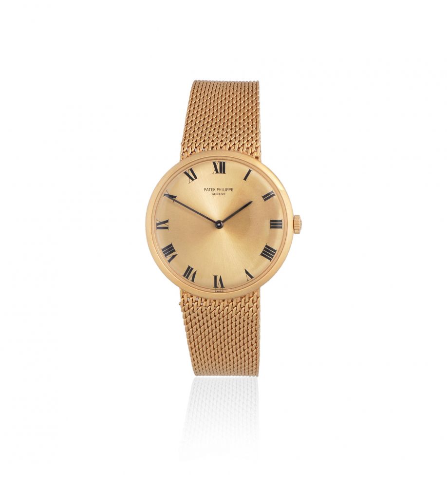 Patek Philippe. An 18K gold manual wind bracelet watch