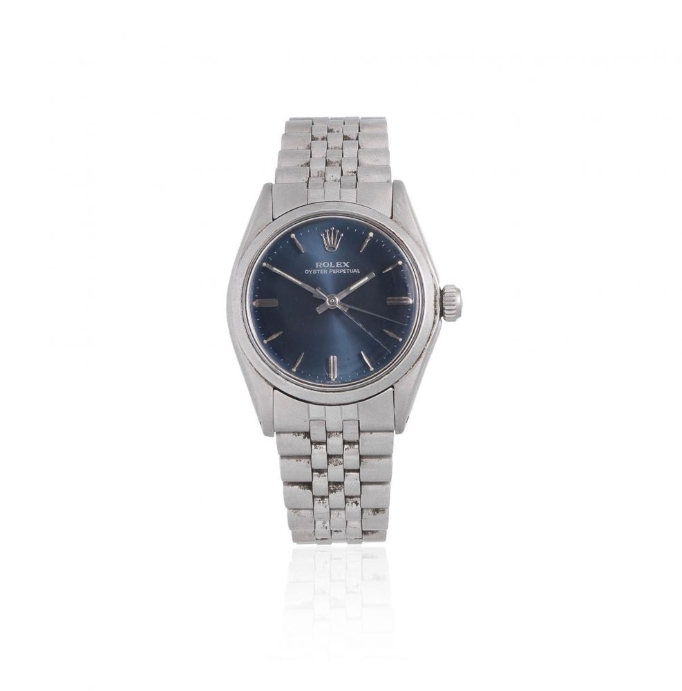 Rolex. A mid-size stainless steel automatic bracelet watch