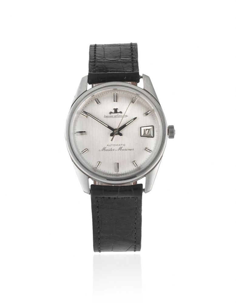 Jaeger-LeCoultre. A stainless steel automatic calendar wristwatch