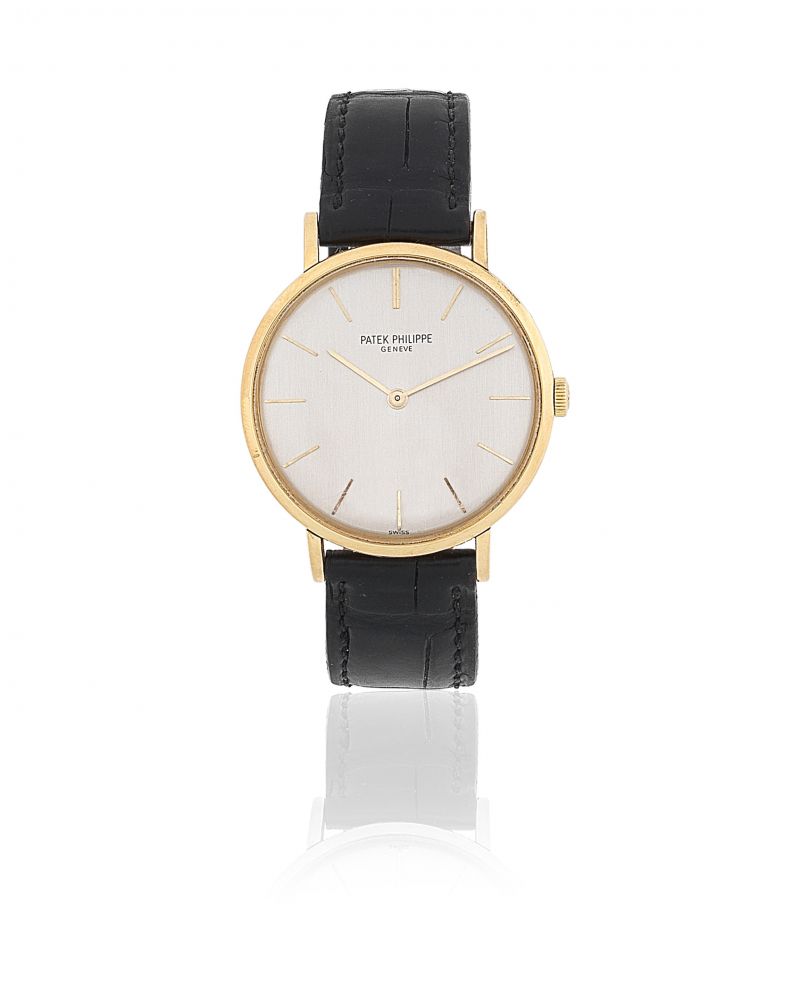 Patek Philippe. An 18K gold manual wind wristwatch