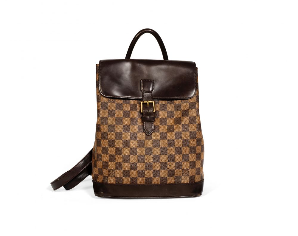 Brown Damier Ebene Soho Backpack