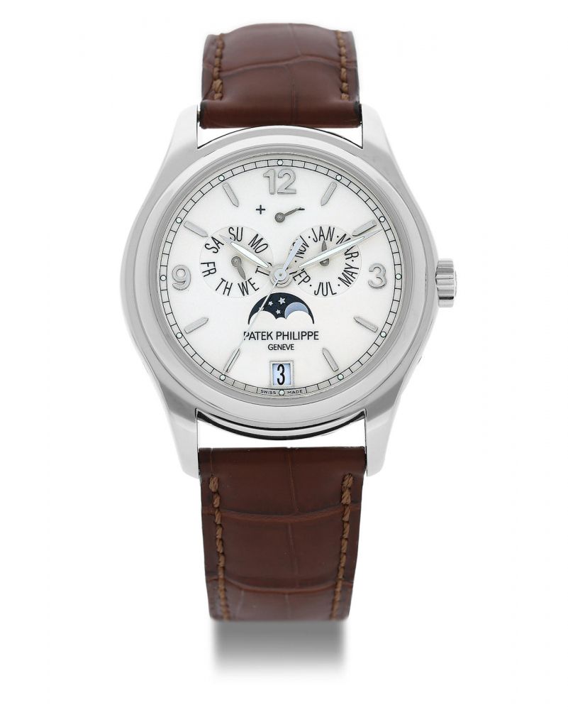 Patek Philippe | Ref.5146G-001, A Fine White Gold Annual Calendar Wristwatch with Moon Phases, 2005, Complete with all Accessories